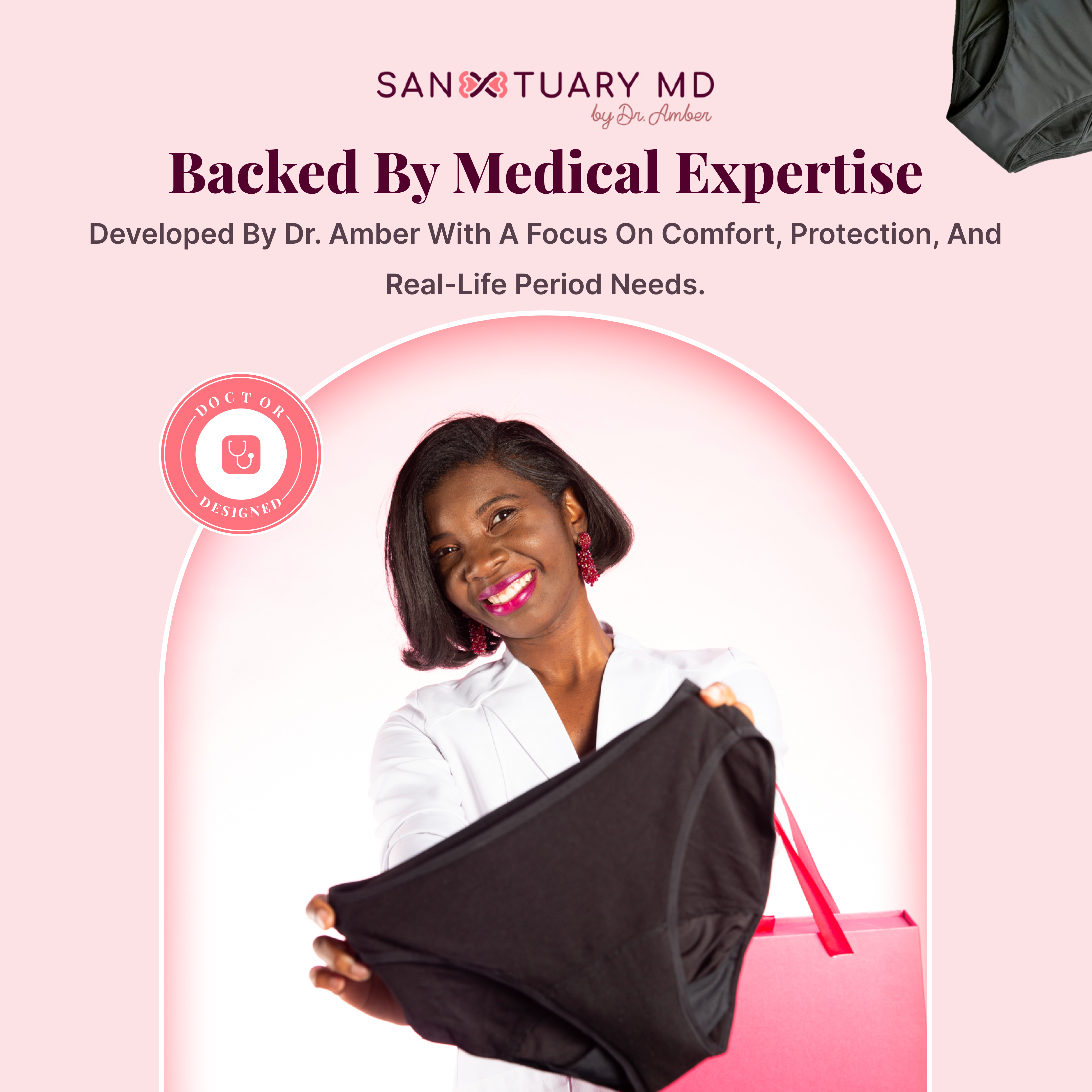 Classic Black Bamboo Period Panty